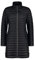 Cartoon Damen Steppjacke mit Stehkragen Schwarz,38