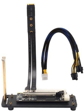 Saiyana Laptop External Graphics Card EGPU PCIE 3.0 X16 To M.2 Nvme Extension Cable With Bracket For EGPU Bracket Power Cord Notebook Graphics Card Expansion Dock