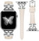 MroTech Compatible avec Bracelet Apple Watch 42mm/44mm/45mm pour Femmes en Cuir de Veau véritable Compatible pour Bracelet Apple Watch Se Se2 Series 9/8/7/6/5/4/3/2/1 Bracelet étroit Mince-B/Argent