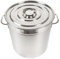 Olla grande de acero inoxidable con tapa, 70 litros, acero inoxidable, olla grande para camping, olla para gulash (70 L)