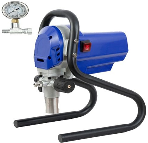 ZyKnaurral Equipo De PulverizacióN De Pintura De 750w, Pulverizador De Pintura De 1,2 L/Min, Pulverizador De Pintura Sin Aire, Pistola Pulverizadora De Pared, PresióN De PulverizacióN Ajustable