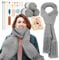 Katech Strickset für Anfänger, Schal-Strickset für Erwachsene, Stricken lernen, Strick-Starter-Set mit Schritt-für-Schritt-Anleitung (evtl. nicht in deutscher Sprache), genug Garn, Strickzubehör, wie