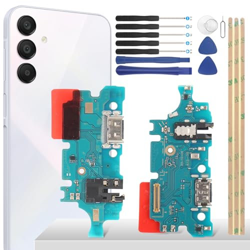 YHX-OU Ladebuchse Für Samsung Galaxy A15 4G Galaxy A15 5G Dock Connector Port Charger LadePort Mikrofon Audio Jack Flex Kabel + Installationswerkzeug