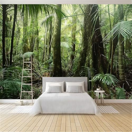 Fotomurales Papel pintado 250 x 175 cm Selva Tropical Densa Papel pintado tejido no tejido Decoración de Pared decorativos Murales Moderna Diseno Árbol De Higuera De Bengala Del Bosque