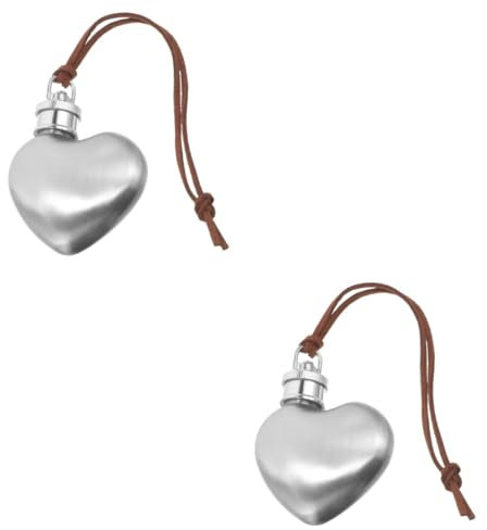 ABOOFAN 2 Pièces Verres à Margarita Contenant d'alcool Caché Couvercle Bouteille d'eau Bénite Vide Mini Bouteille d'eau Tasse avec Paille Flasque Coeur Cruche d'eau Silver Acier Inoxydable