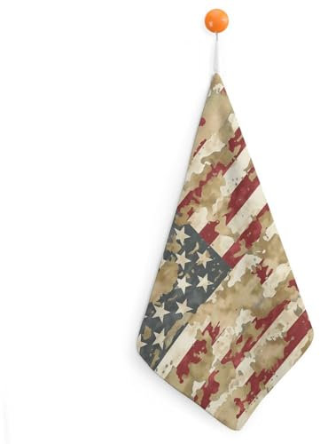 QUEWIQR Handtücher Usa-Flagge Hängende Handtücher Trocknendes Geschirrtuch Für Bad Und Küche 1PCS
