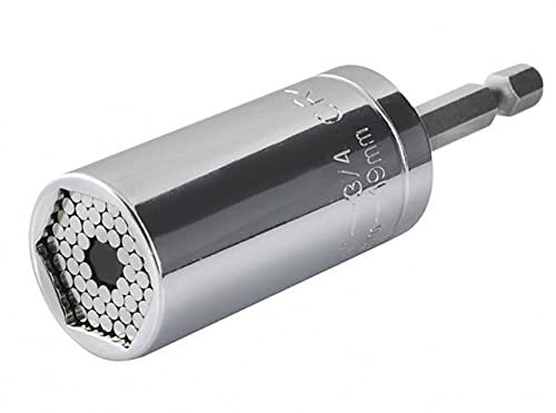 GADIRIA Llave de vaso universal de 7 mm -19 mm. con Adaptador - Herramienta Multifunción Manual y para Taladro. Gadget - Regalo Original para Hombres.