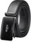 BOSSARON Gürtel Herren Ledergürtel Ratsche Automatikschließe Business Gürtel 35mm Breit Schwarz Verbessertes Material (YYD9-Schwarz)