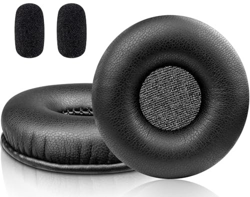 SOULWIT Ersatz Ohrpolster für Logitech H570e/H650e/H820e Kopfhörer, Polster Ersatzpolster mit weichem Proteinleder