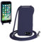 SLWYF Compatible with iPhone 6 Plus/iPhone 7/8 Plus Crossbody Lanyard Case, Liquid Silicone Protective Phone Case with Strap Adjustable Neck Cord Necklace Soft Cover for iPhone 6/7/8 Plus, Navy blue