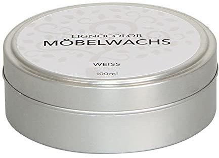 Lignocolor Möbelwachs (Weiss, 100 ml) | natürlicher Schutz für Holz & Möbel | ideal für unbehandelte und gestrichene Holzoberflächen