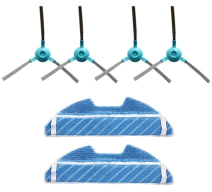 Nilnyvda Cepillo Lateral Universal Compatible con Cecotec Conga 1290 1390 1490 1590 Filtro Hepa Polvo mopa Pad Robot Aspirador reemplazo(4 Set)