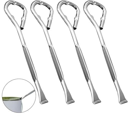 4 Pcs Tin Opener Stainless Steel Paint Can and Bottle Opener Tool Can Openers That Work Multi Purpose Steel Beer Jar Tin Manual Opening Tool Ergonomic Design