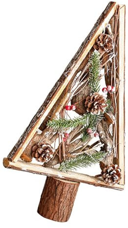 HEEZOU Piccolo albero di cedro finto con illuminazione a LED albero di pino artificiale per l'inverno casa accento interno esposizione di Natale