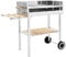 XXL Trolley Charcoal BBQ Grill Stainless Steel with 2 Shelves
