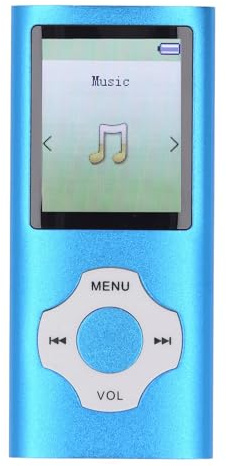 Bewinner 128 GB MP3 MP4 Player con Bluetooth e WiFi, Suono Senza Perdita di Perdita di Perdita MP3, Schermo a Colori HiFi Sound 1.8in, Lettore di Musica Video Portatile Espandibile con (BLUE)