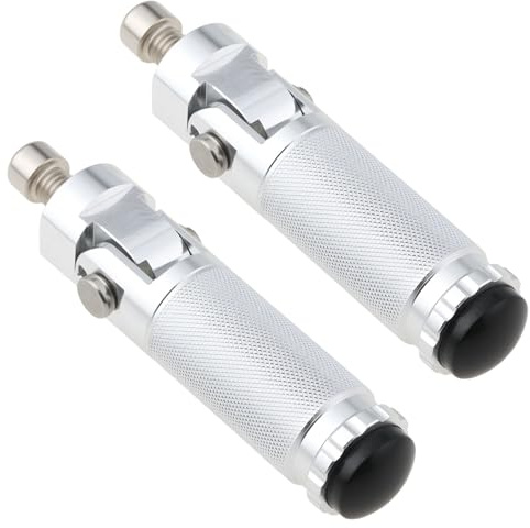 OTOTEC 1 Paire de Repose-Pieds Pliables en Alliage d'aluminium 116 X 23 Mm pour Motos Et Vélos (Argent)