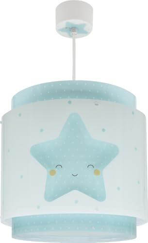 Dalber Kinder Pendelleuchte Baby Dreams Stern Blau 76012MT | Hängelampe; Deckenleuchte; Kinderzimmer; E27 - 1 x 15W