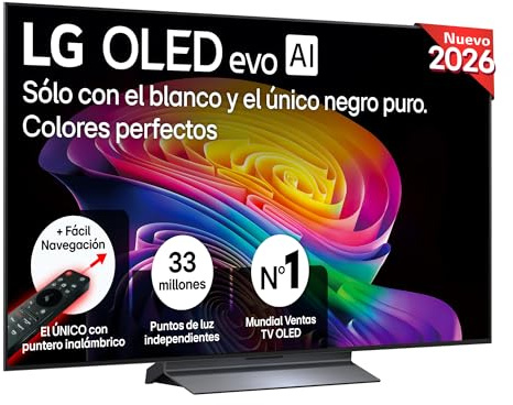 LG OLED55C64LA - Smart TV OLED EVO AI 55 4K Sin Reflejos 98.9%, 2026