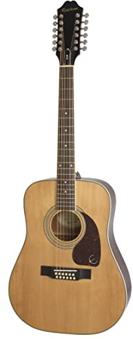 Epiphone DR-212 - Guitarras acústicas con cuerdas metálicas, color natural