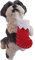 Sandicast Shih Tzu hält Weihnachtsstrumpf, Silber und Weiß