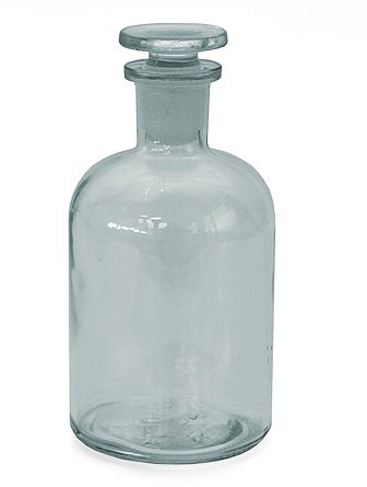 Apothekerflaschen 1 x 250 ml - Farbe: Klar - inkl. Glasstopfen *Enghalsflasche Apothekerglas Stopfenflasche Laborflasche Laborglas Rundschulterflasche*