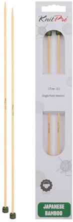 KnitPro K22324 Jackenstricknadeln, Bamboo, Braun, 30 cm x 2.75 mm, 2 Count