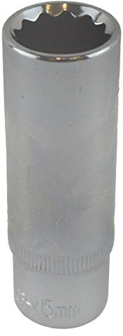 15mm 3/8 Drive Double Deep Metric Socket Double Hex / 12 Sided