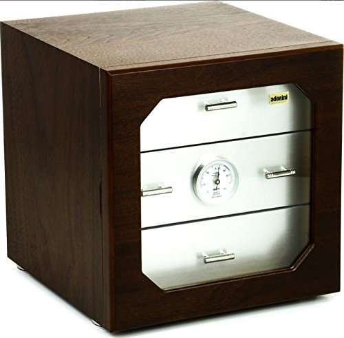 Lifestyle-Ambiente Adorini Humidor Chianti Walnuss-Alu medium Deluxe V-1060 inkl Tastingbogen