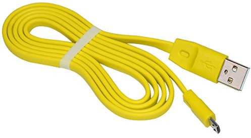 1 m/0,9 m Micro USB Chargeur Rapide Support de Remplacement de câble d'alimentation Fil Cordon pour JBL Micro USB Chargeur Rapide câble Plat Cordon Flip 3 4 Pulse2 Charge3 Transférez-Les 2 Flat Jaune