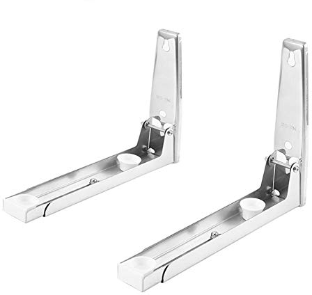TOPINCN Soporte Microondas Telescópico Rack Hogar 304 Acero Inoxidable Plegable Soporte Horno Montado Pared Soporte Estante Almacenamiento