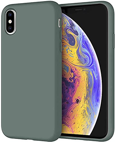 Silicone Matte TPU Case Cover For Apple iPhone X/XS (Grey)