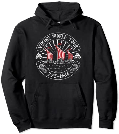 Steps To Valhalla - Viking World Tour Hoodie für Erwachsene - Schwarz - M