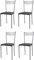 t m c s Tommychairs - Set 4 sillas Elegance para Cocina, Comedor, Bar y Restaurante, Estructura en Acero Pintado de Color Aluminio y Asiento tapizado en Polipiel Color Gris Oscuro