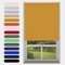 Ochre Blackout Roller Blind Metal Fittings Trimmable UV Protection Thermal Properties Premium Fabric Home Office Bedroom Kids Room Child Safe Easy Fit 120cm Width x 160cm Drop