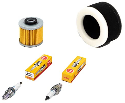 Wartungspaket Luftfilter + Ölfilter + Zündkerzen für Yamaha XV 125 XV125 Virago 5AJ Baujahr 1997-2002
