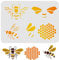 FINGERINSPIRE Bienenwabenschablone in großen Größen 29,7 x 21 cm DIY Kunstmalerei Honigkamm Schablone Dekoration Schablonen Tier Thema Vorlage für DIY-Geschenke Shirts handgefertigte Wandmalerei