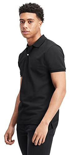 GAP Herren Poloshirt aus Stretch-piqué Polohemd, True Black, XL