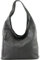 modamoda de T155 Damen Leder Shopper Schultertasche Large handmade in Italy, Farbe:Anthrazitgrau