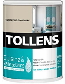 Tollens Peinture Cuisine Et Salle De Bain - Ultra Résistante Pour Murs, Boiseries, Radiateurs - Gingembre - 0,75L = 9m2