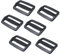 BAIWOAK Tri Glide Slider 50 mm starke Kunststoff-Tri-Glide-Slides verstellbare Schiebeschnalle, Gurtschieber für Rucksack, Gürtelgurt, Schwarz, Schwarz