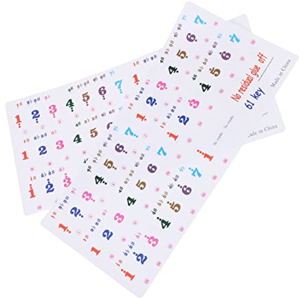 Mikinona 2blätter Klaviertastatur Aufkleber Tastaturaufkleber Für Klavier-einführung Klavieraufkleber Mit Klebstoff Klavier Liefert Elektronische Orgel Tastatur Aufkleber