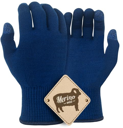 Migliore Wear Merino Unterziehhandschuhe, TOUCHSCREEN Wollhandschuhe Merinowollhandschuhe, Warme Innenhandschuhe Winterhandschuhe zum Radfahren, Laufen, Wandern, Fahren