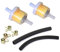 Kit de Tuyau de Carburant,Filtres à Essence pour Moto,Kit de Filtre à Carburant en Ligne de Moto 2 Pièces de Filtre à Carburant,2 Pièces de Tuyau de Carburant,4 Pièces de Colliers de Serrage Tokaneit
