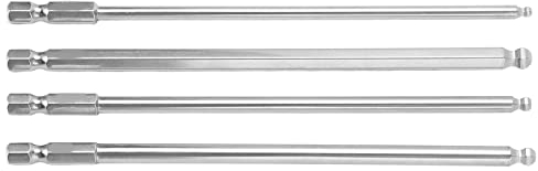 Kugelkopf Bit 150Mm,4-Teiliges Sechskant-Screriver-Bit-Set Aus Stahl,Magnetische Mec-Kopf-Sechskant-Bits,1 4 I,Sechskantschaft,150 Mm,Autoe-Wartungswerkzeuge (150Mm)