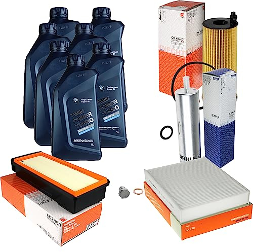 Inspektionspaket Wartungspaket Filterset mit 7 L Motoröl TWIN POWER TURBO 5W-30, Ölfilter, Luftfilter, Kraftstofffilter, Innenraumfilter, Verschlussschraube