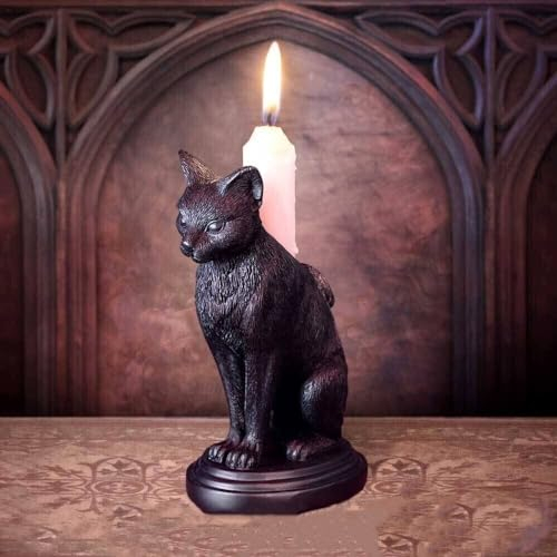 Kerzenhalter Harz Kerzenständer Eulen Krähe Figur Teelichthalter Gothic Vintage Tischdeko Wohnzimmer Gartenfiguren Ornament Stabkerzenhalter für Weihnachten Halloween Karneval Party