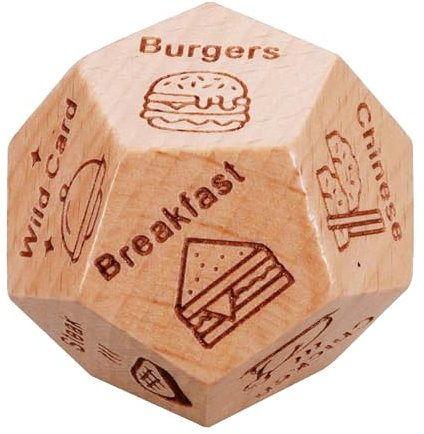 Tanxier Datum Nacht Würfel,Lebensmittel Entscheidungswürfel aus,12 Seiten Date Night Würfel für Paare,Essensentscheider,Date Night für Geschenke für Paare,Date Night Dice
