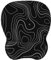 EooCoo Mouse Pad with Memory Foam Wrist Support, 4mm Mouse Mat Mousepad with Non-Slip Rubber Base, Minimalist Topographic Map, Black