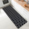 miqna Läufer Teppich, Küchenteppich, Waschbar Küchen läufer, Moderne geometrische rutschfest Flur Teppich Läufer schwarz weiß (schwarz, 80 x 400 cm)